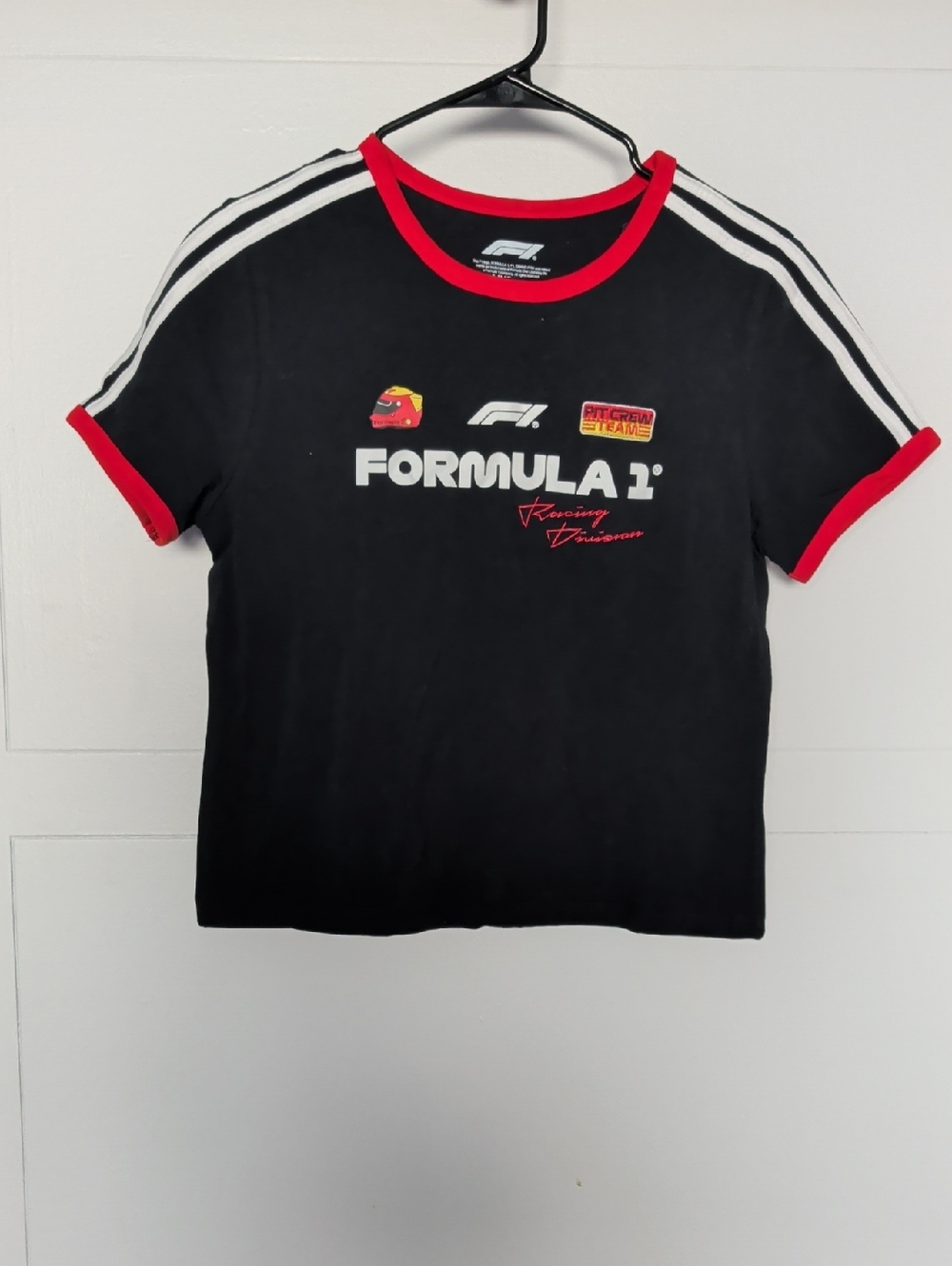 Formula 1 Black & Red Crop Tee